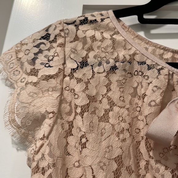 Joie lace top beige creme with bow size M gorgeous! - Picture 7 of 10